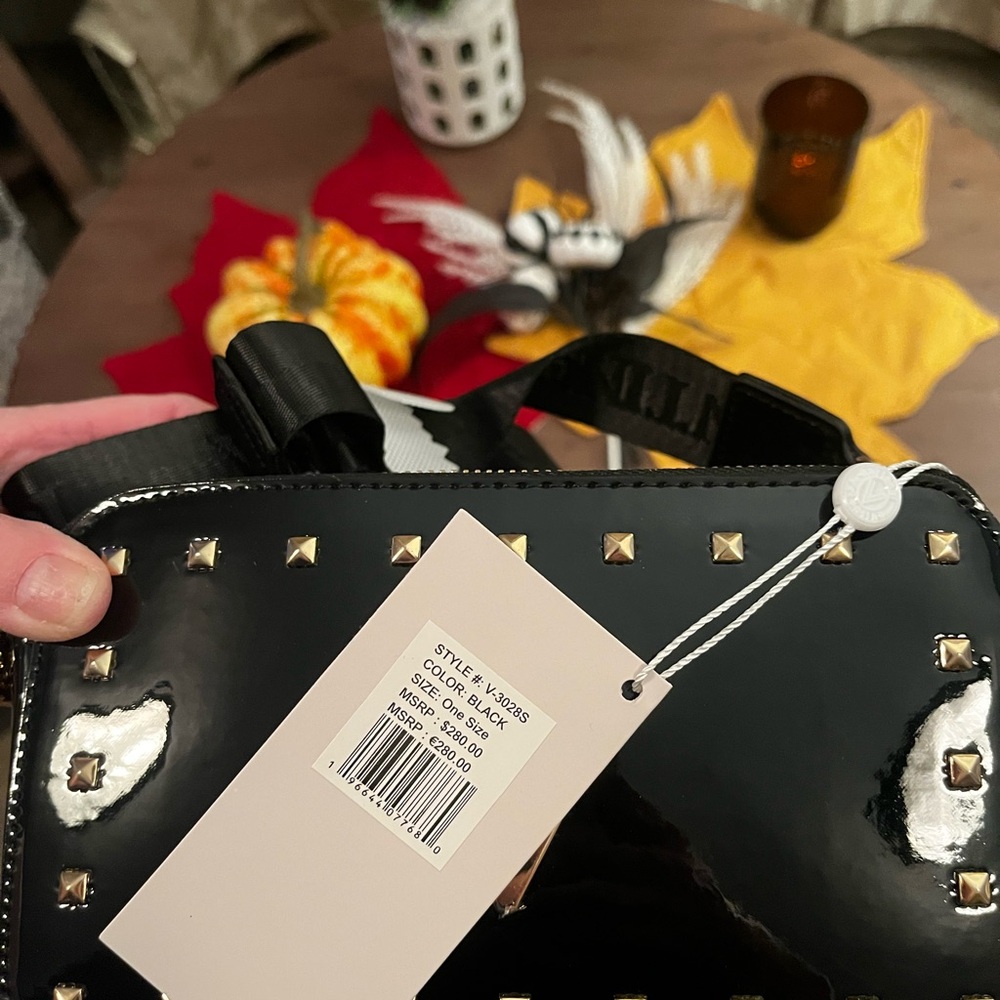 Valentino Orlandi Black Patent Studded Bag - Picture 8 of 10